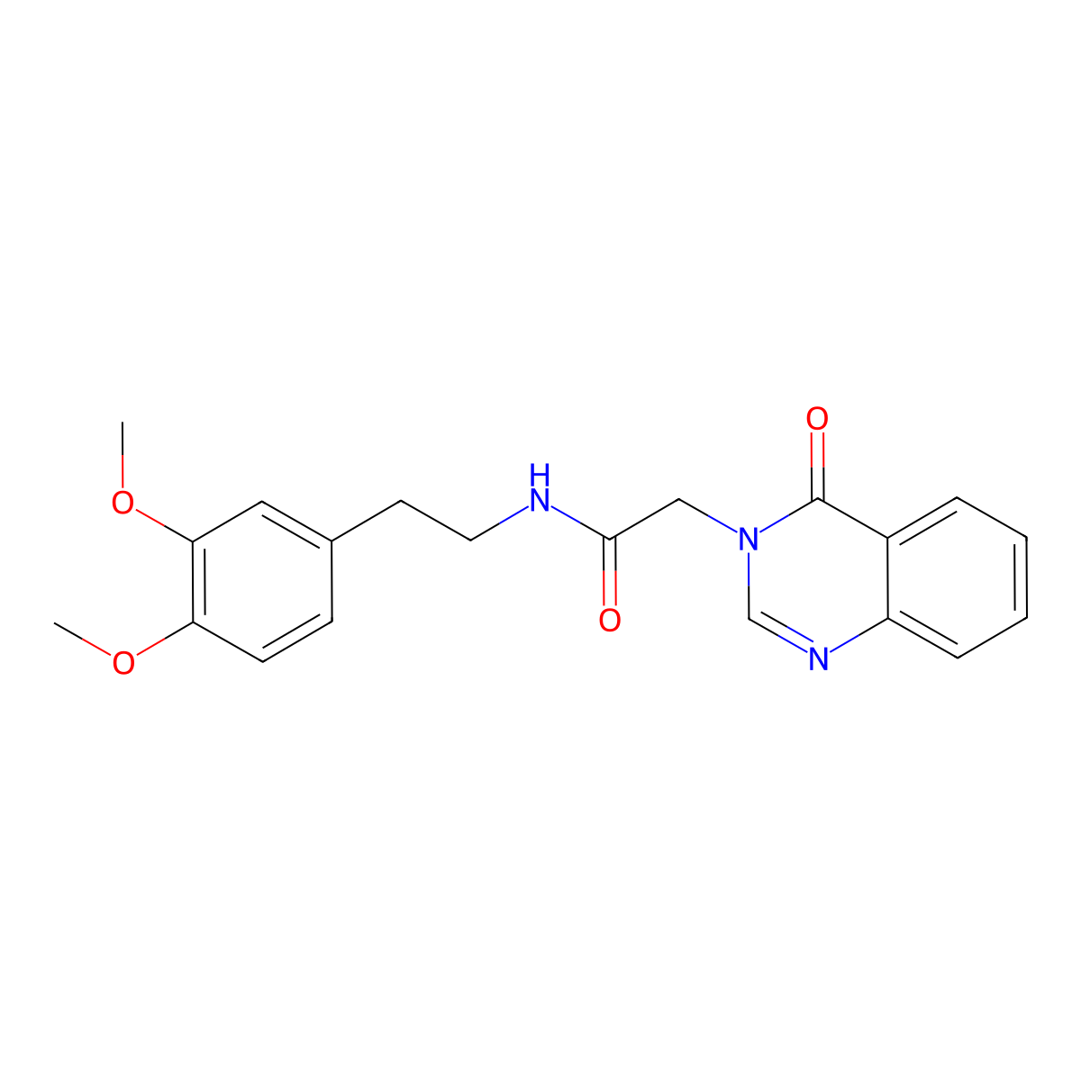 N~1~-(3,4-dimethoxyphenethyl)-2-[4-oxo-3(4H)-quinazolinyl]acetamide molecular structure, CAS 852128-80-4