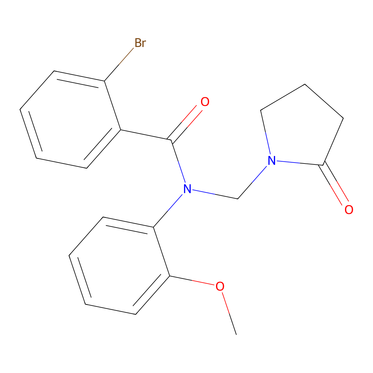 2-bromo-N-(2-methoxyphenyl)-N-[(2-oxopyrrolidin-1-yl)methyl]benzamide molecular structure, CAS 852132-03-7