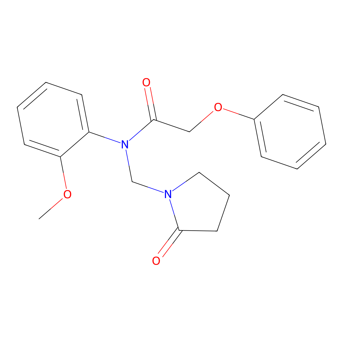 N-(2-methoxyphenyl)-N-[(2-oxopyrrolidin-1-yl)methyl]-2-phenoxyacetamide molecular structure, CAS 852132-13-9