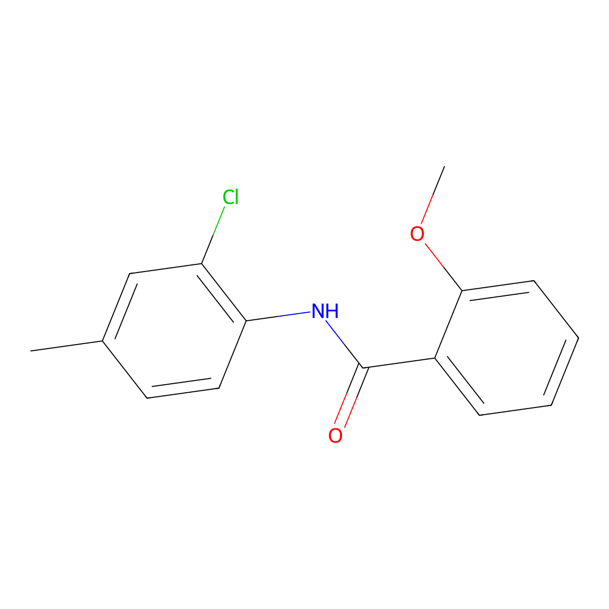 N-(2-chloro-4-methylphenyl)-2-methoxybenzamide molecular structure, CAS 852133-26-7
