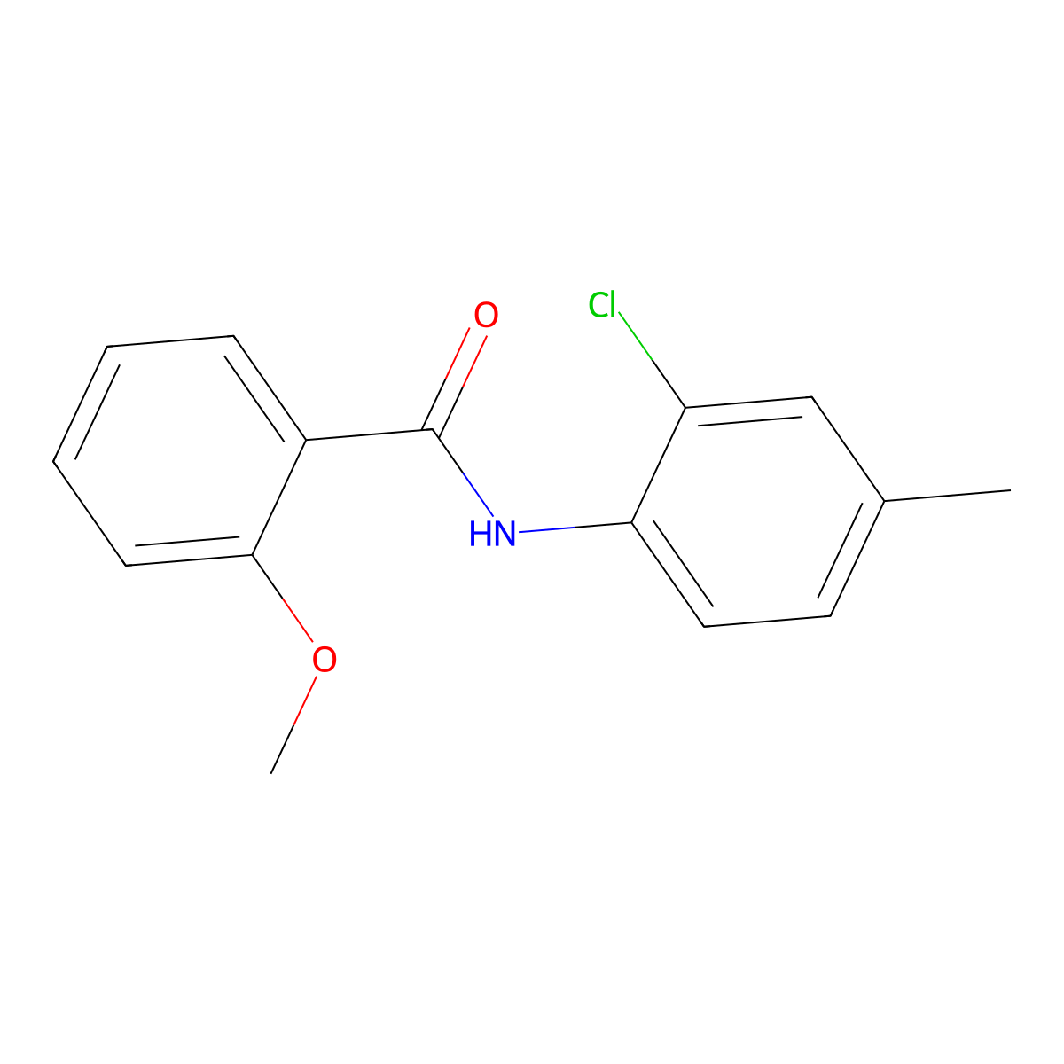 N-(2-chloro-4-methylphenyl)-2-methoxybenzamide molecular structure, CAS 852133-26-7