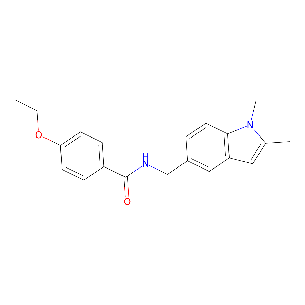 N-[(1,2-dimethyl-1H-indol-5-yl)methyl]-4-ethoxybenzamide molecular structure, CAS 852137-22-5