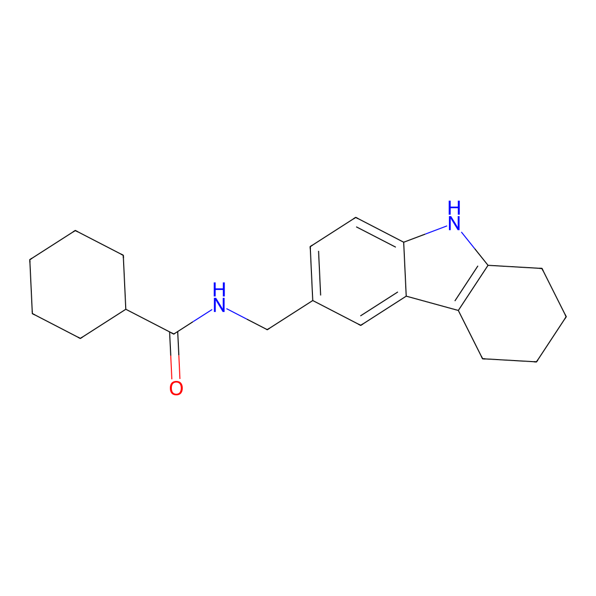N-(6,7,8,9-tetrahydro-5H-carbazol-3-ylmethyl)cyclohexanecarboxamide molecular structure, CAS 852138-03-5