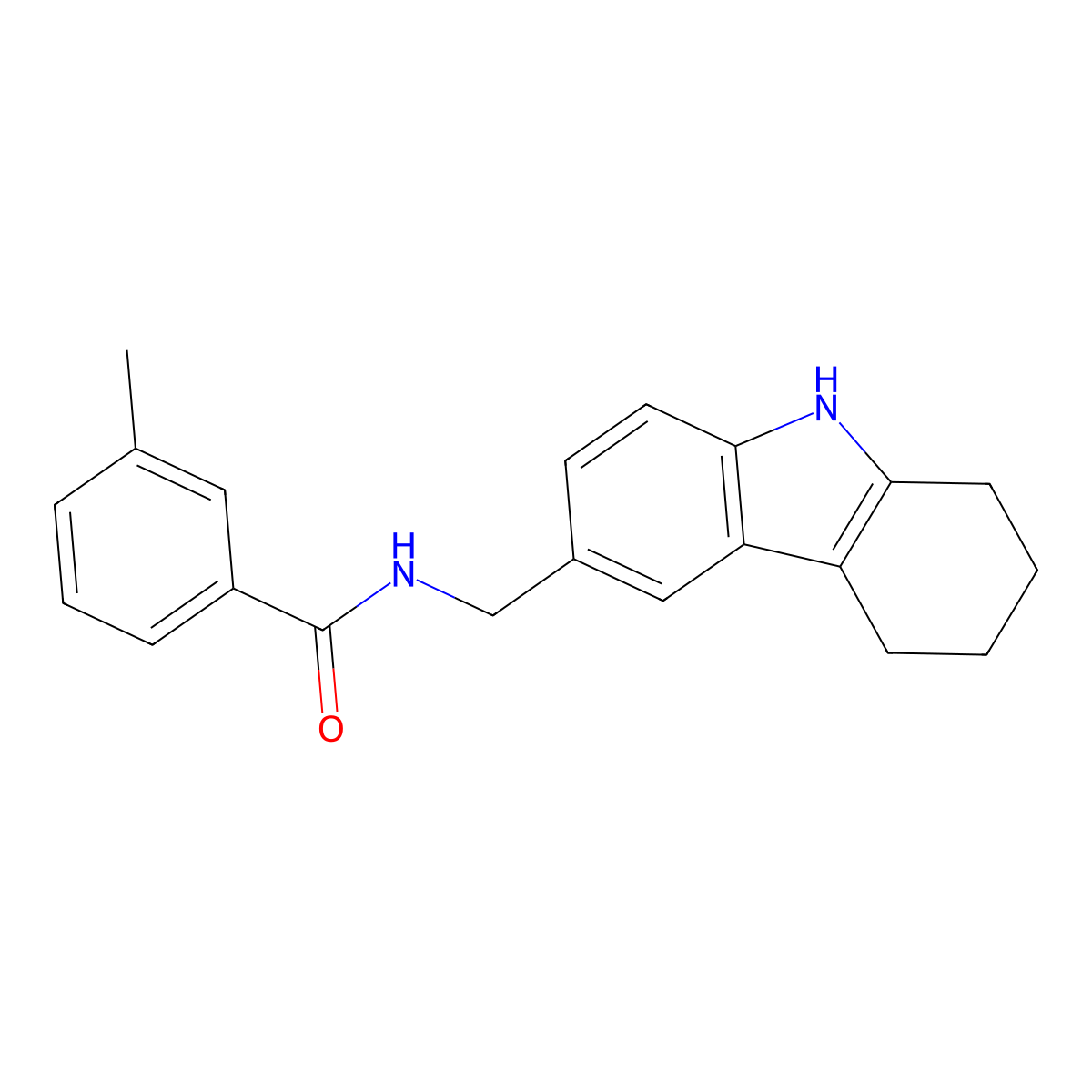 3-methyl-N-[(2,3,4,9-tetrahydro-1H-carbazol-6-yl)methyl]benzamide molecular structure, CAS 852138-11-5