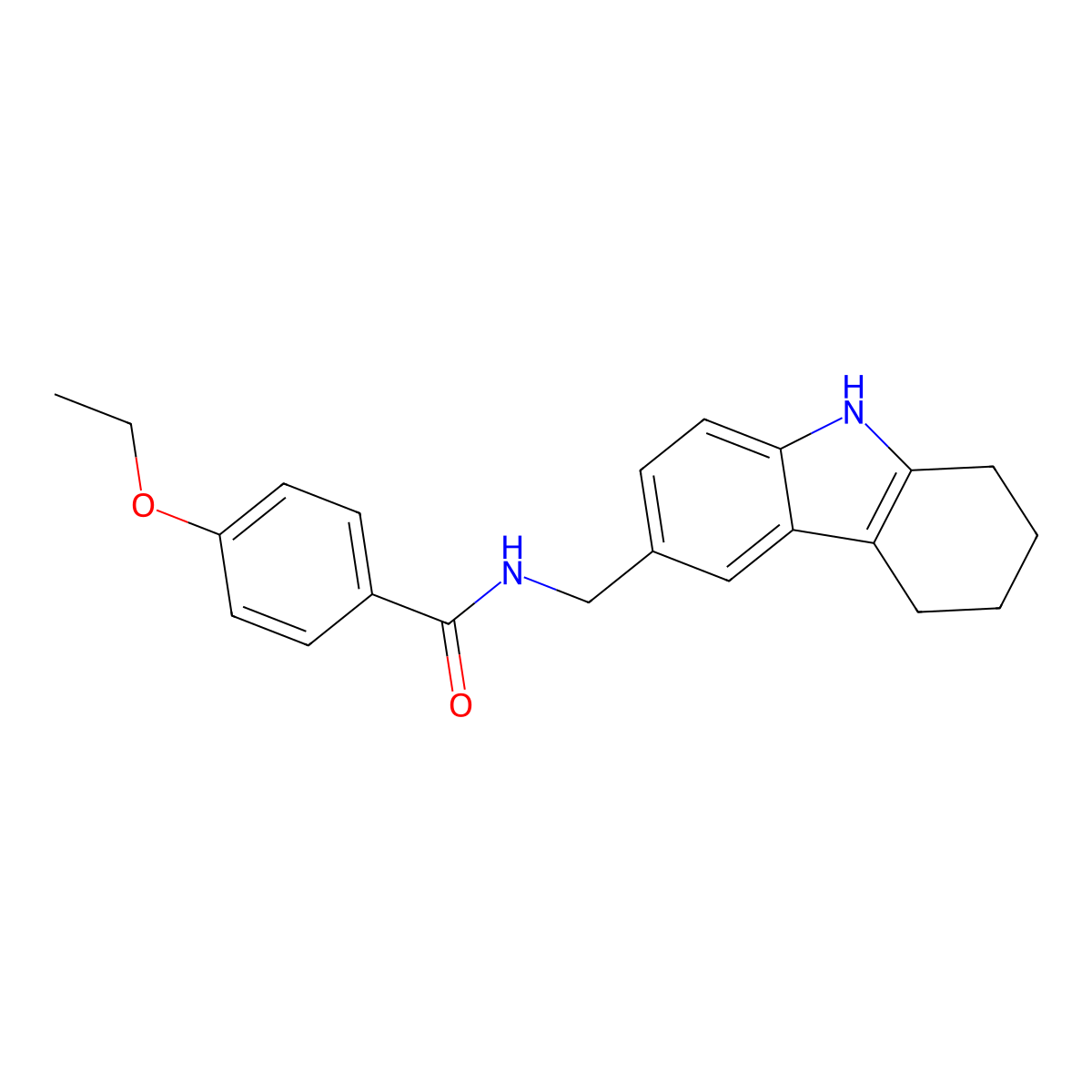 4-ethoxy-N-((2,3,4,9-tetrahydro-1H-carbazol-6-yl)methyl)benzamide molecular structure, CAS 852138-19-3