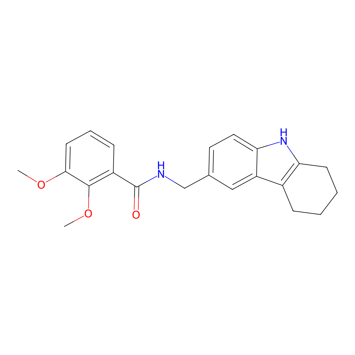 2,3-dimethoxy-N-[(2,3,4,9-tetrahydro-1H-carbazol-6-yl)methyl]benzamide molecular structure, CAS 852138-23-9