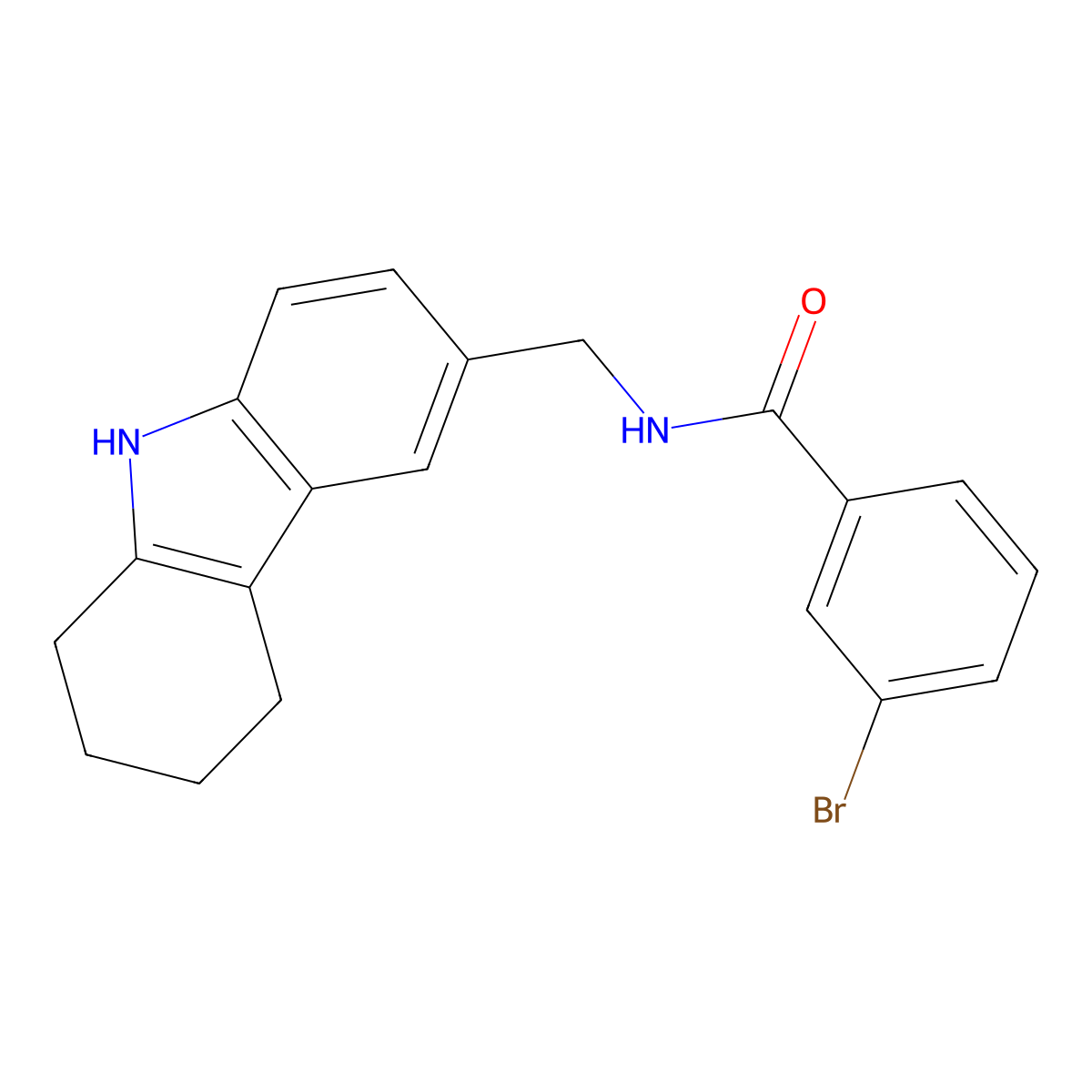 3-bromo-N-[(2,3,4,9-tetrahydro-1H-carbazol-6-yl)methyl]benzamide molecular structure, CAS 852138-30-8
