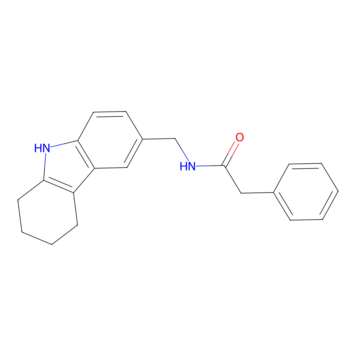 2-phenyl-N-[(2,3,4,9-tetrahydro-1H-carbazol-6-yl)methyl]acetamide molecular structure, CAS 852138-50-2