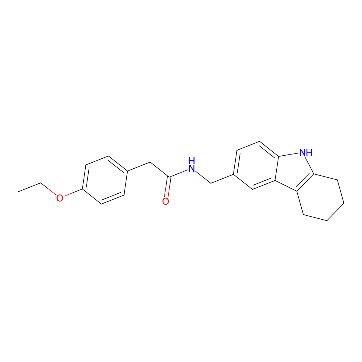 2-(4-ethoxyphenyl)-N-((2,3,4,9-tetrahydro-1H-carbazol-6-yl)methyl)acetamide molecular structure, CAS 852138-52-4