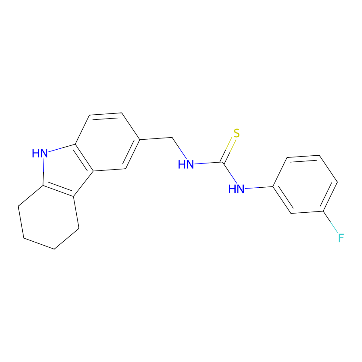 1-(3-Fluorophenyl)-3-[(2,3,4,9-tetrahydro-1H-carbazol-6-YL)methyl]thiourea molecular structure, CAS 852140-41-1