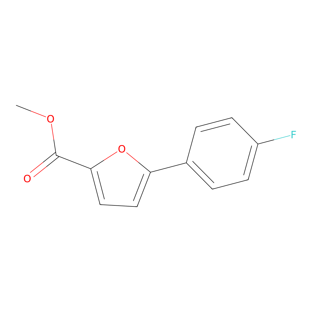 Methyl 5-(4-fluorophenyl)furan-2-carboxylate molecular structure, CAS 852145-97-2