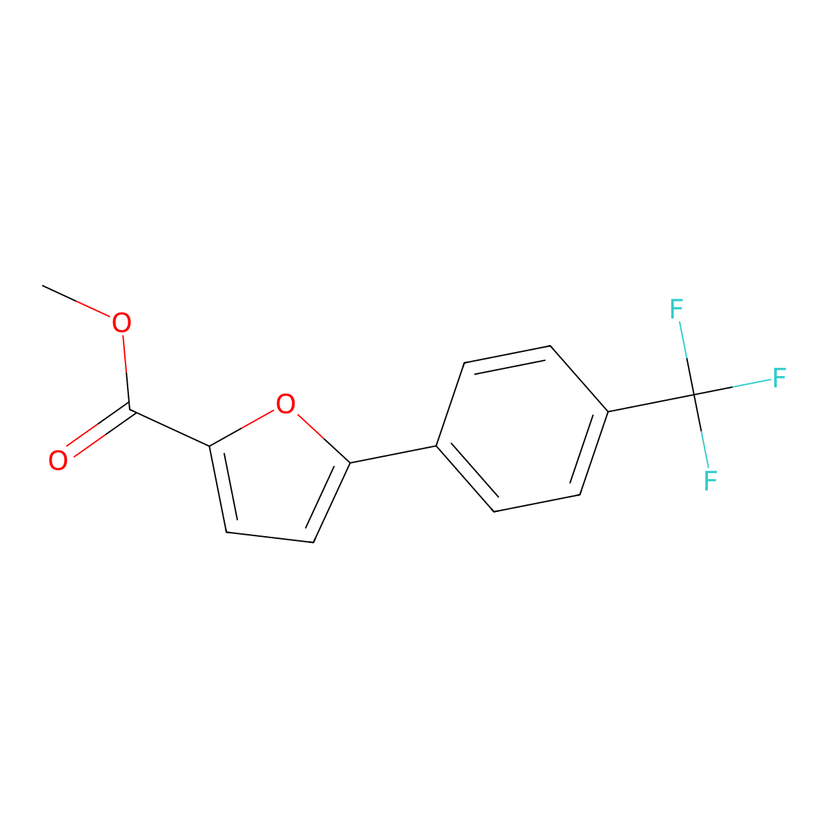 Methyl 5-[4-(trifluoromethyl)phenyl]furan-2-carboxylate molecular structure, CAS 852146-00-0