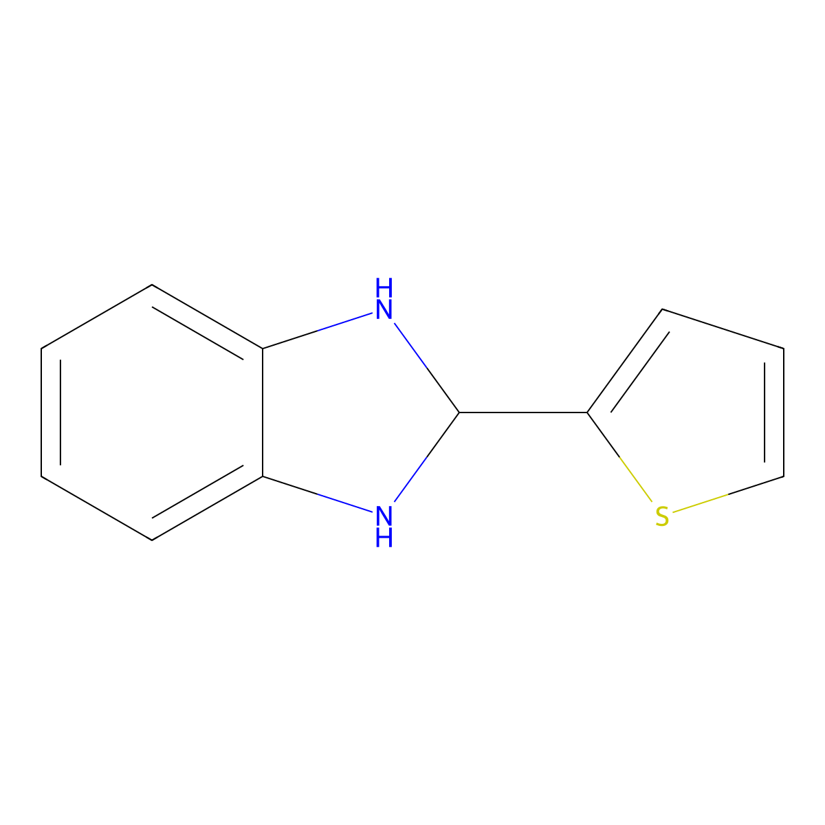 2-(Thiophen-2-yl)-2,3-dihydro-1H-benzimidazole molecular structure, CAS 85215-56-1