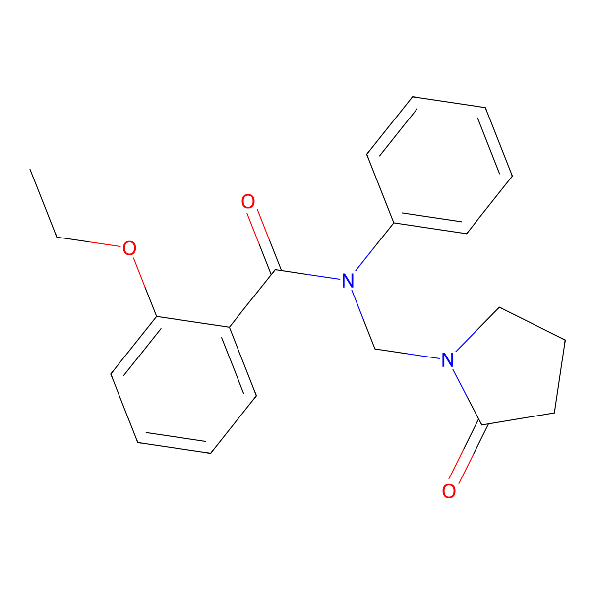 2-ethoxy-N-[(2-oxopyrrolidin-1-yl)methyl]-N-phenylbenzamide molecular structure, CAS 852155-17-0