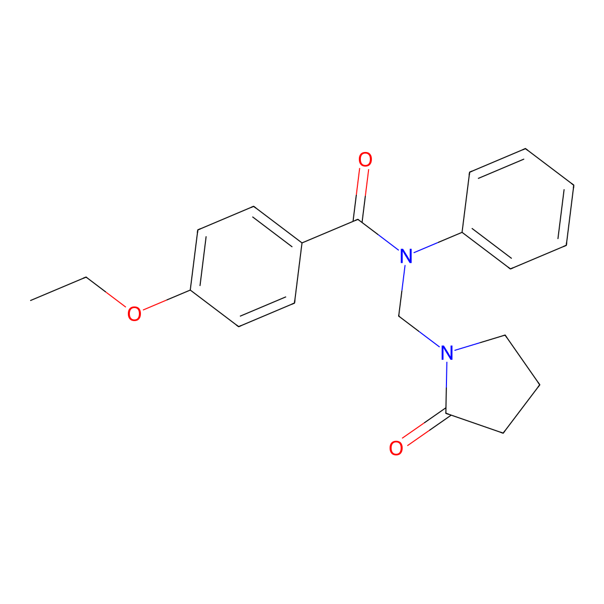 4-ethoxy-N-[(2-oxopyrrolidin-1-yl)methyl]-N-phenylbenzamide molecular structure, CAS 852155-18-1