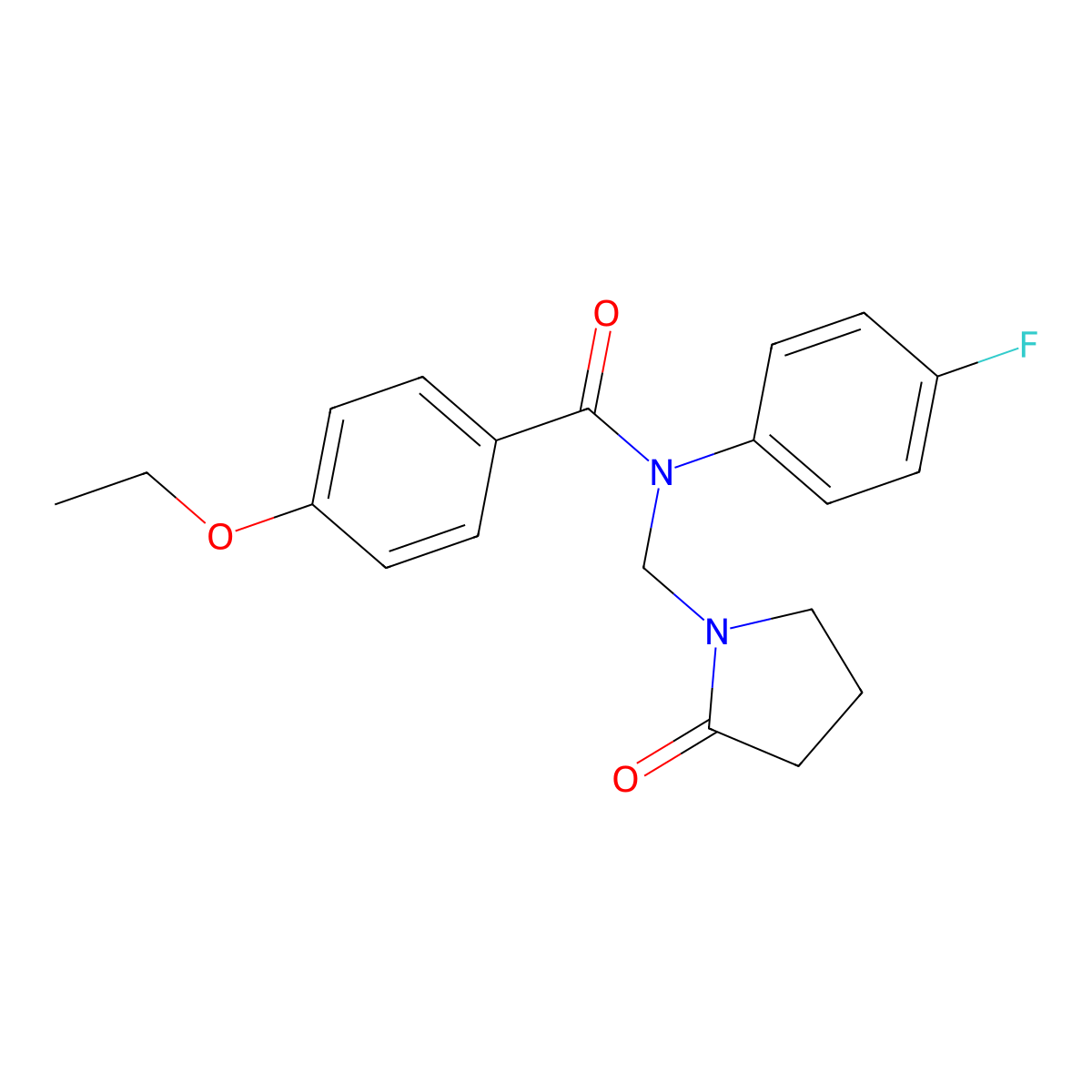 4-ethoxy-N-(4-fluorophenyl)-N-[(2-oxopyrrolidin-1-yl)methyl]benzamide molecular structure, CAS 852155-31-8