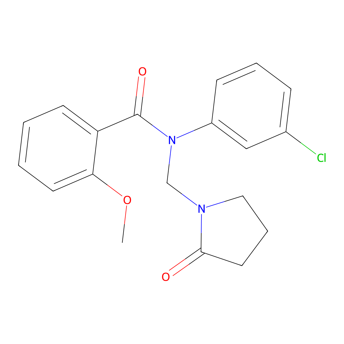 N-(3-chlorophenyl)-2-methoxy-N-[(2-oxopyrrolidin-1-yl)methyl]benzamide molecular structure, CAS 852155-39-6
