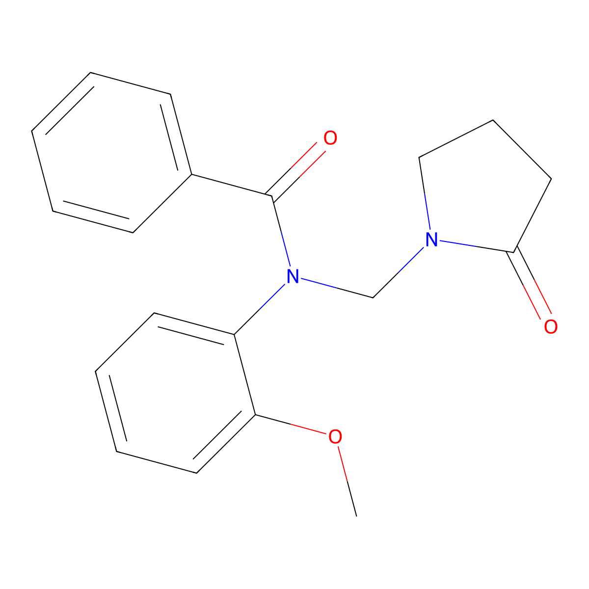 N-(2-methoxyphenyl)-N-[(2-oxopyrrolidin-1-yl)methyl]benzamide molecular structure, CAS 852155-46-5