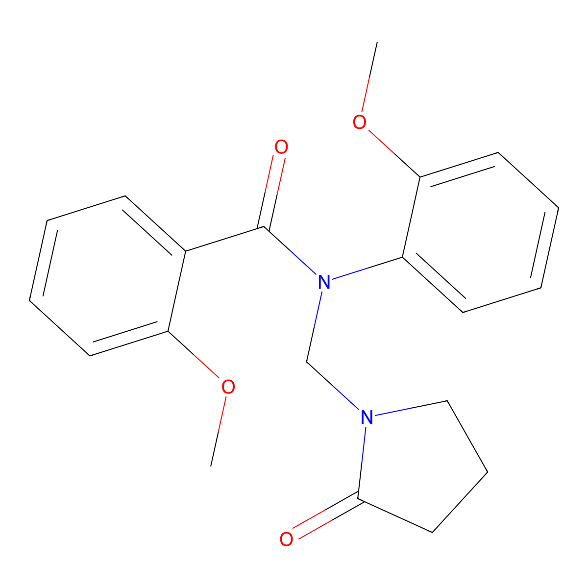 2-methoxy-N-(2-methoxyphenyl)-N-[(2-oxopyrrolidin-1-yl)methyl]benzamide molecular structure, CAS 852155-51-2