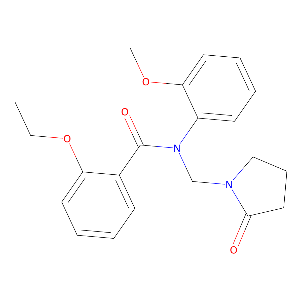 2-ethoxy-N-(2-methoxyphenyl)-N-[(2-oxopyrrolidin-1-yl)methyl]benzamide molecular structure, CAS 852155-54-5