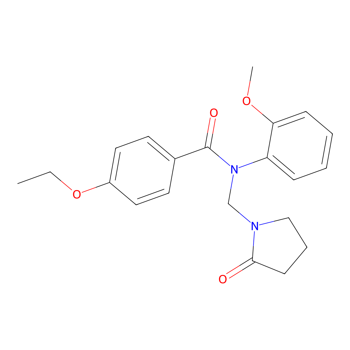 4-ethoxy-N-(2-methoxyphenyl)-N-[(2-oxopyrrolidin-1-yl)methyl]benzamide molecular structure, CAS 852155-55-6