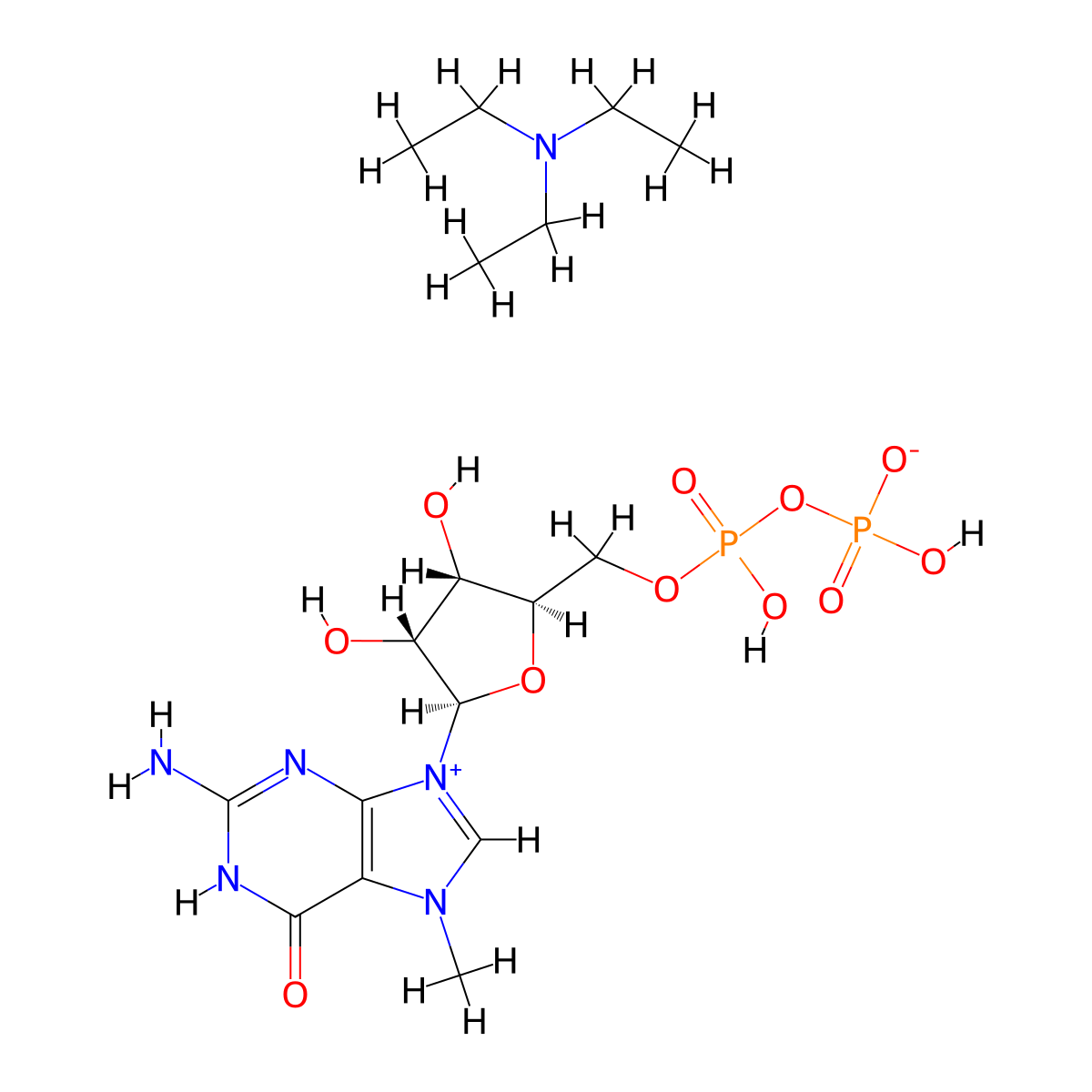 Guanosine Impurity 5 Triethylamine molecular structure, CAS 852155-74-9