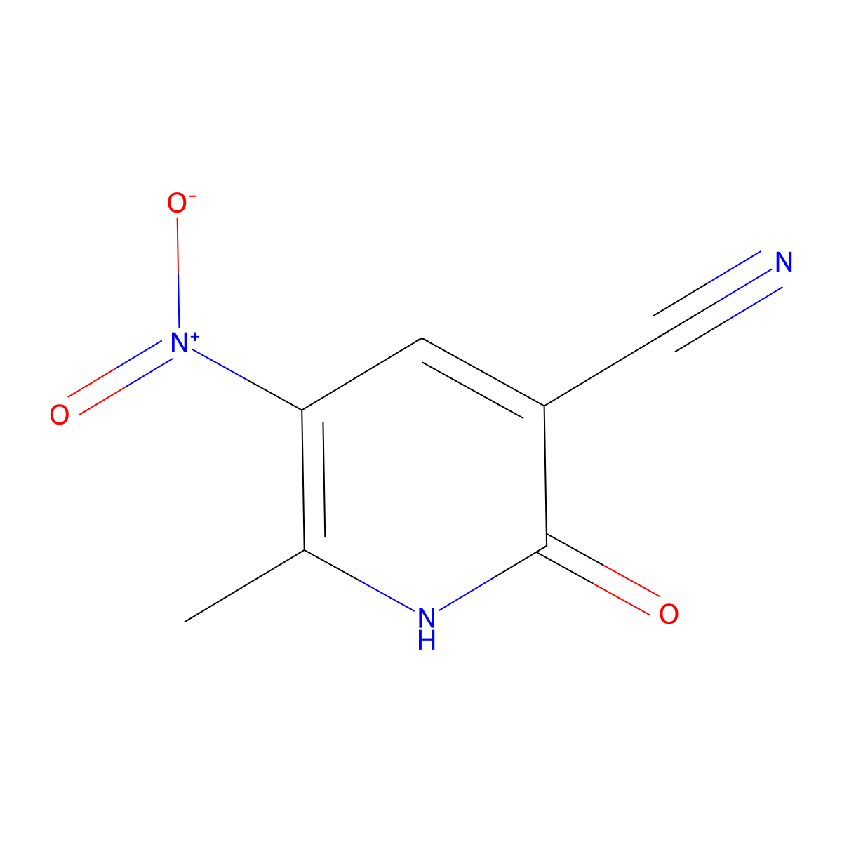 2-Hydroxy-6-methyl-5-nitronicotinonitrile molecular structure, CAS 85216-54-2