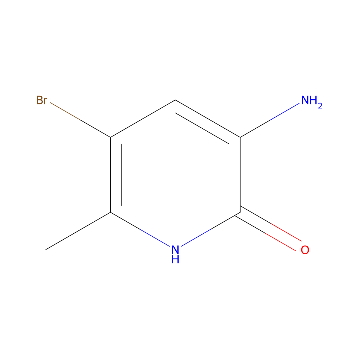 3-Amino-5-bromo-6-methylpyridin-2-ol molecular structure, CAS 85216-55-3
