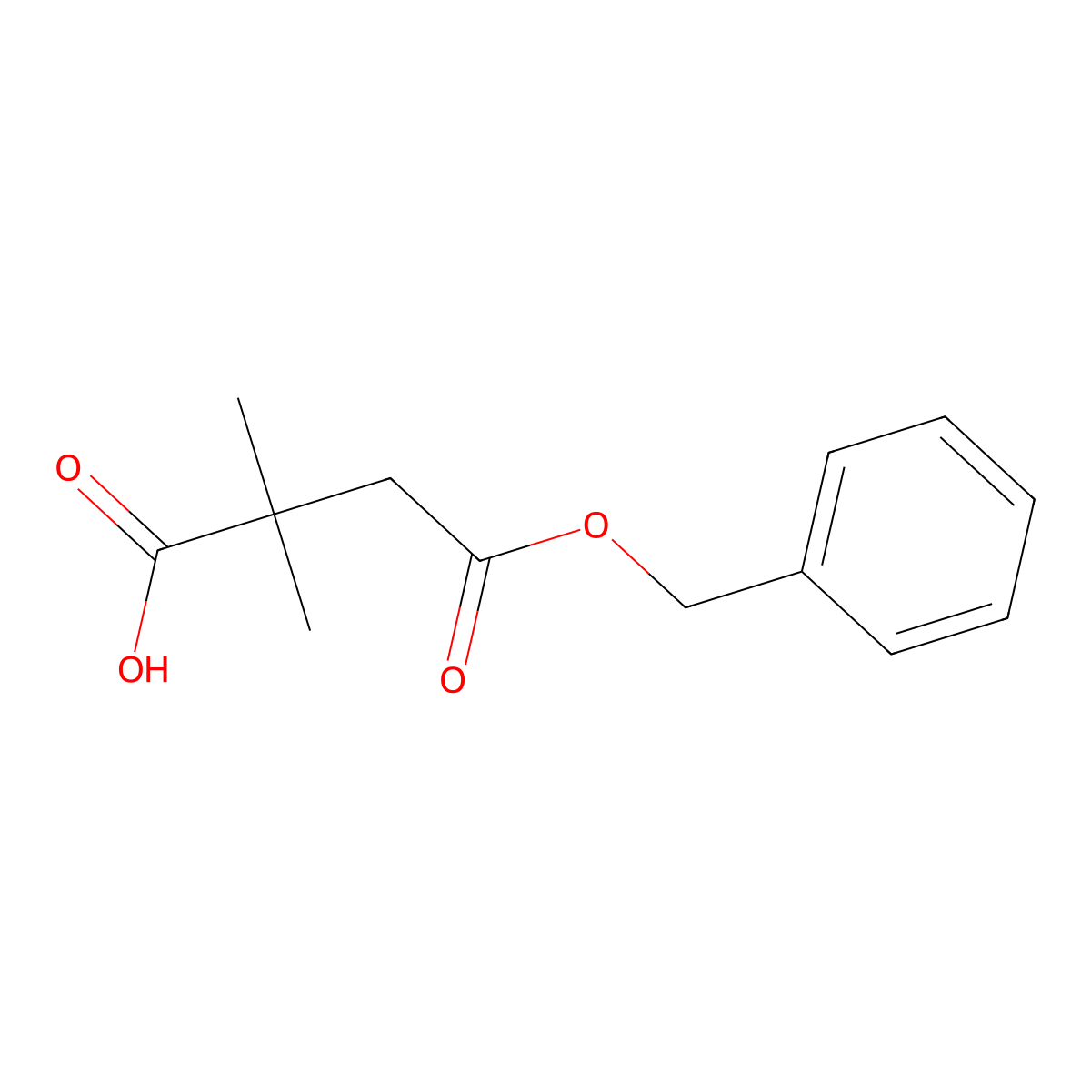 4-(Benzyloxy)-2,2-dimethyl-4-oxobutanoic acid molecular structure, CAS 85216-67-7
