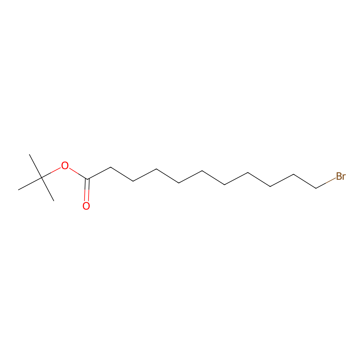 Tert-butyl 11-bromoundecanoate molecular structure, CAS 85216-74-6