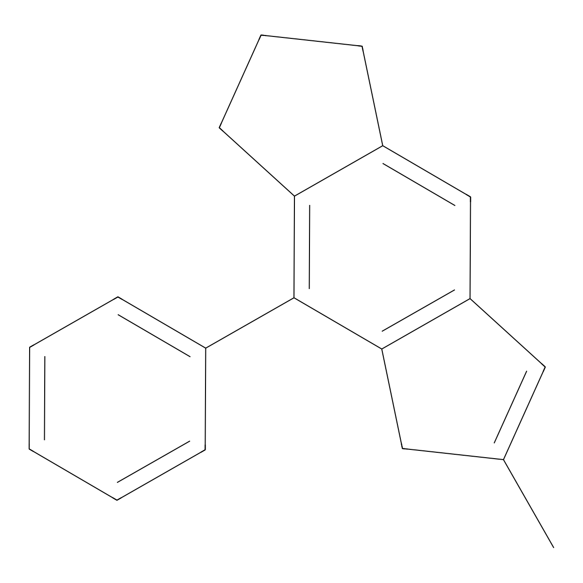 6-Methyl-4-phenyl-1,2,3,5-tetrahydro-s-indacene molecular structure, CAS 852160-02-2