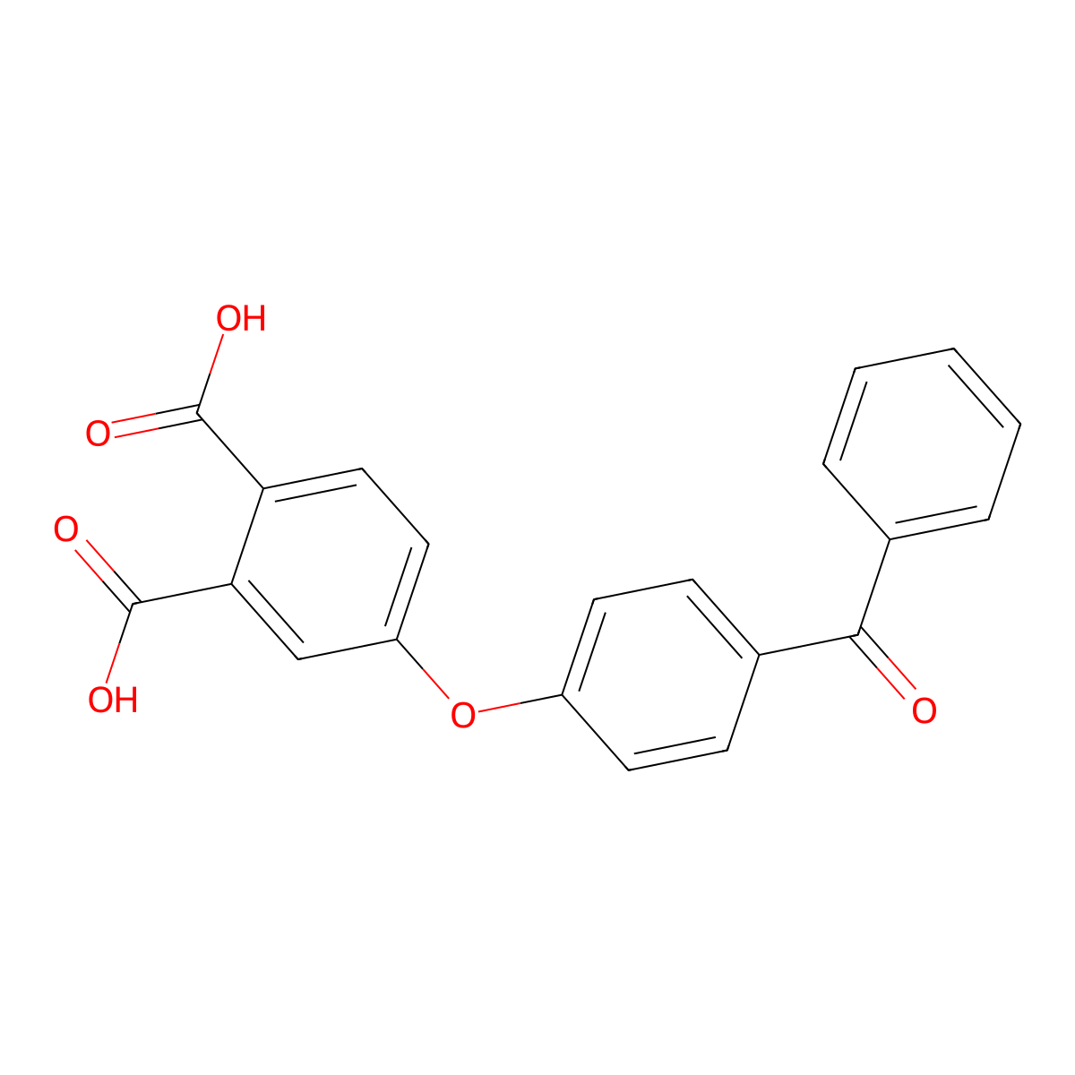 4-(4-Benzoylphenoxy)phthalic acid molecular structure, CAS 85218-61-7