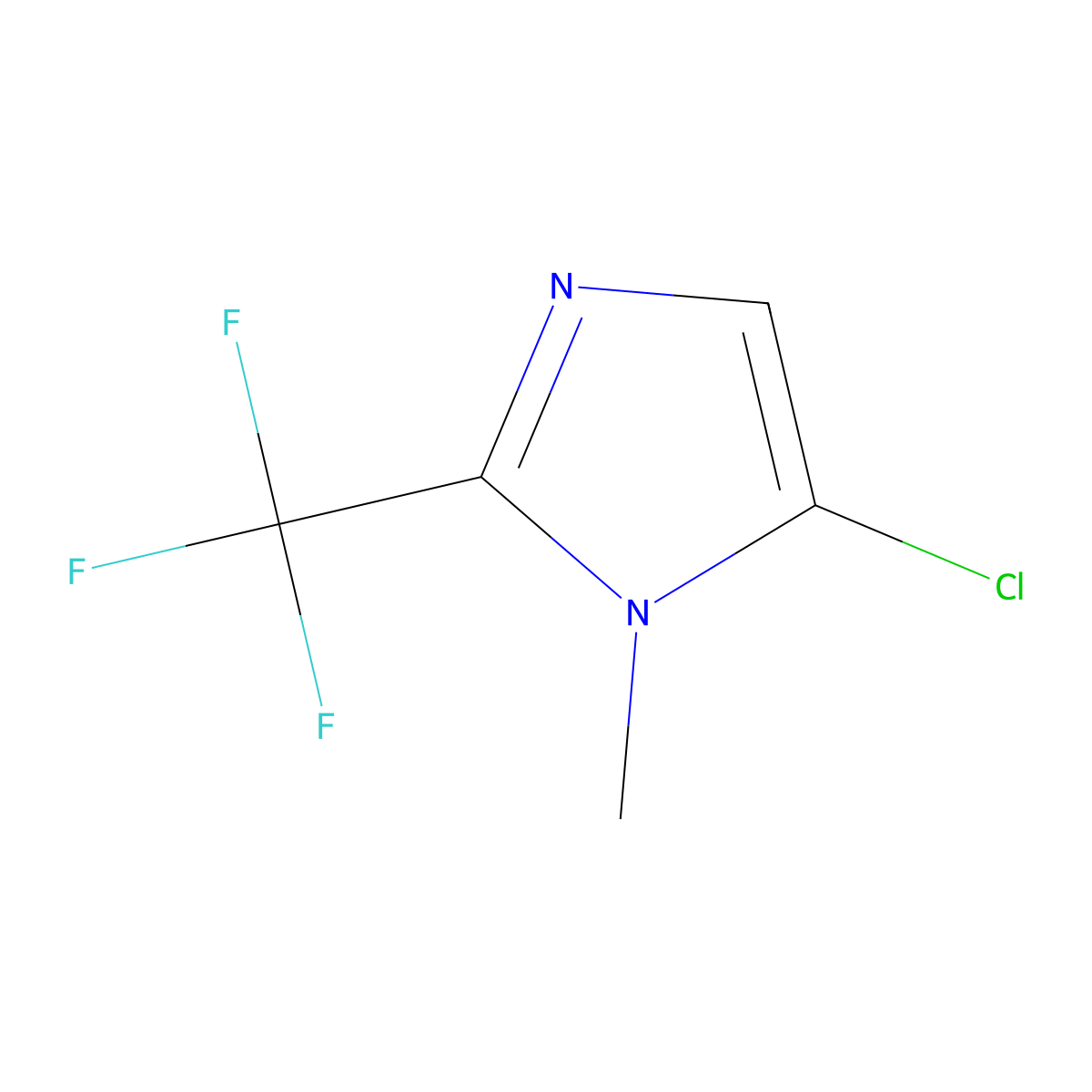 5-chloro-1-methyl-2-(trifluoromethyl)-1H-imidazole molecular structure, CAS 852180-01-9