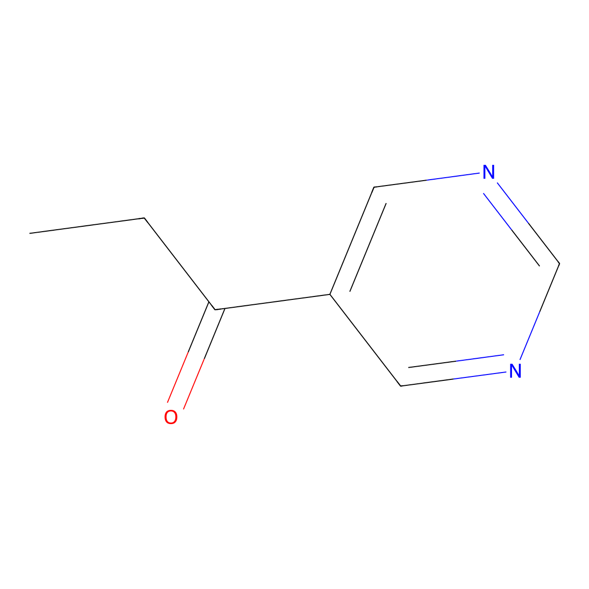 1-(Pyrimidin-5-yl)propan-1-one molecular structure, CAS 852180-02-0
