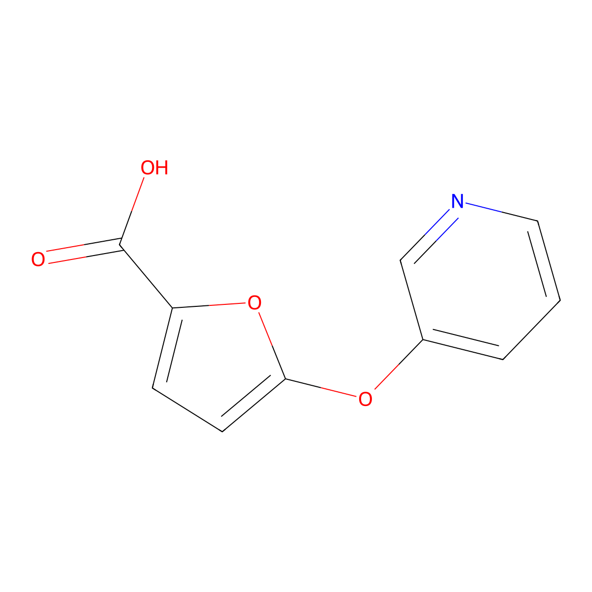 5-(3-Pyridinyloxy)-2-furoic acid molecular structure, CAS 852180-39-3