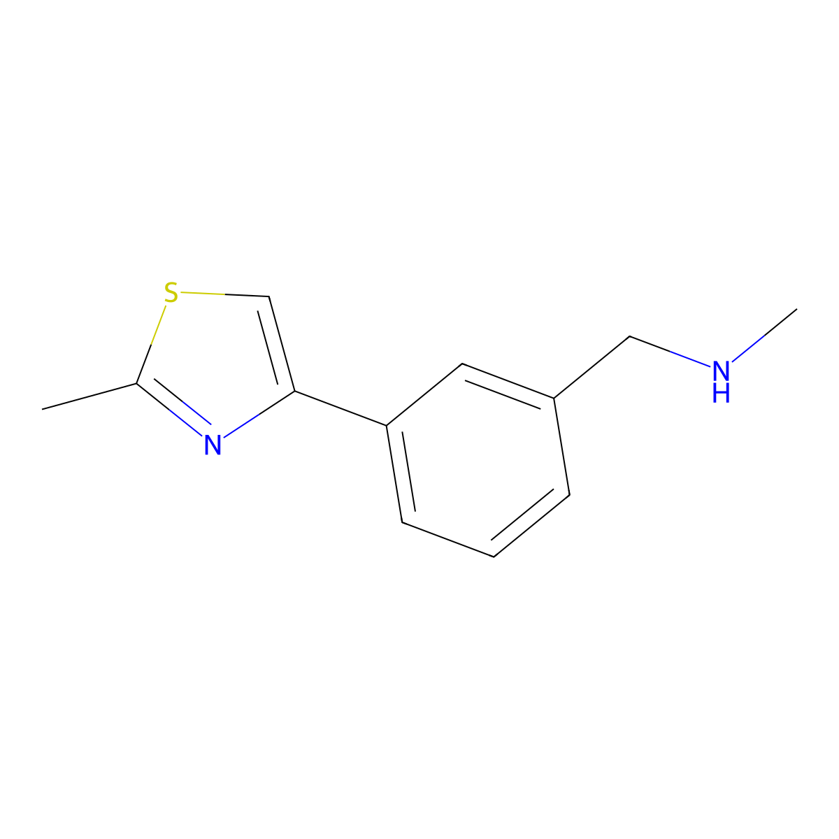 N-Methyl-N-[3-(2-methyl-1,3-thiazol-4-YL)benzyl]amine molecular structure, CAS 852180-43-9