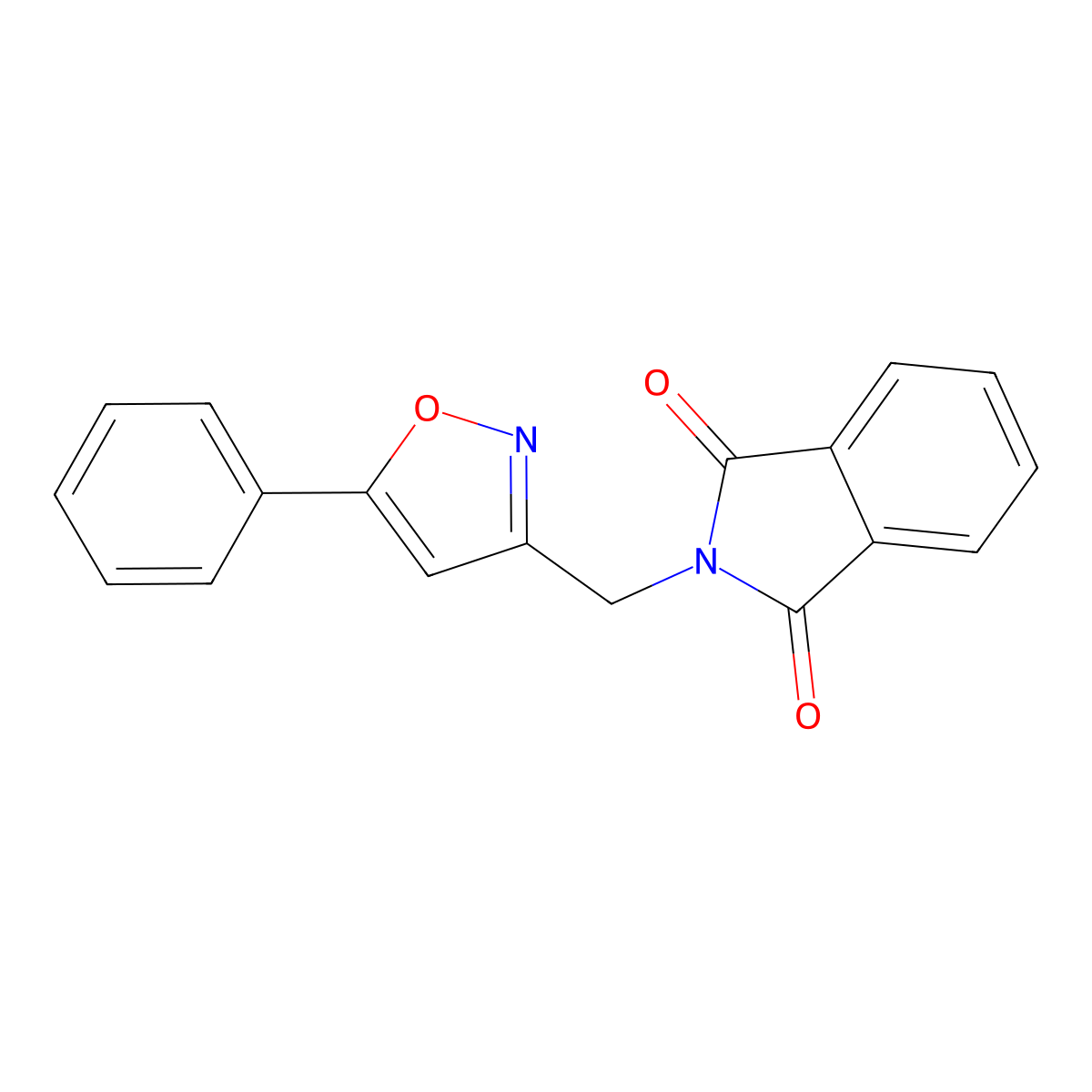 2-[(5-phenyl-1,2-oxazol-3-yl)methyl]-2,3-dihydro-1H-isoindole-1,3-dione molecular structure, CAS 852180-49-5