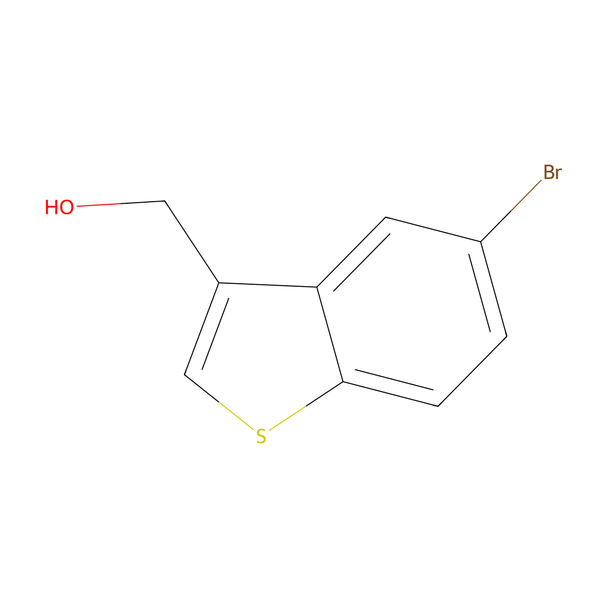 (5-Bromo-3-benzo[b]thienyl)methanol molecular structure, CAS 852180-52-0