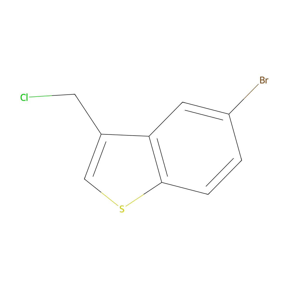 5-Bromo-3-(chloromethyl)-1-benzothiophene molecular structure, CAS 852180-53-1