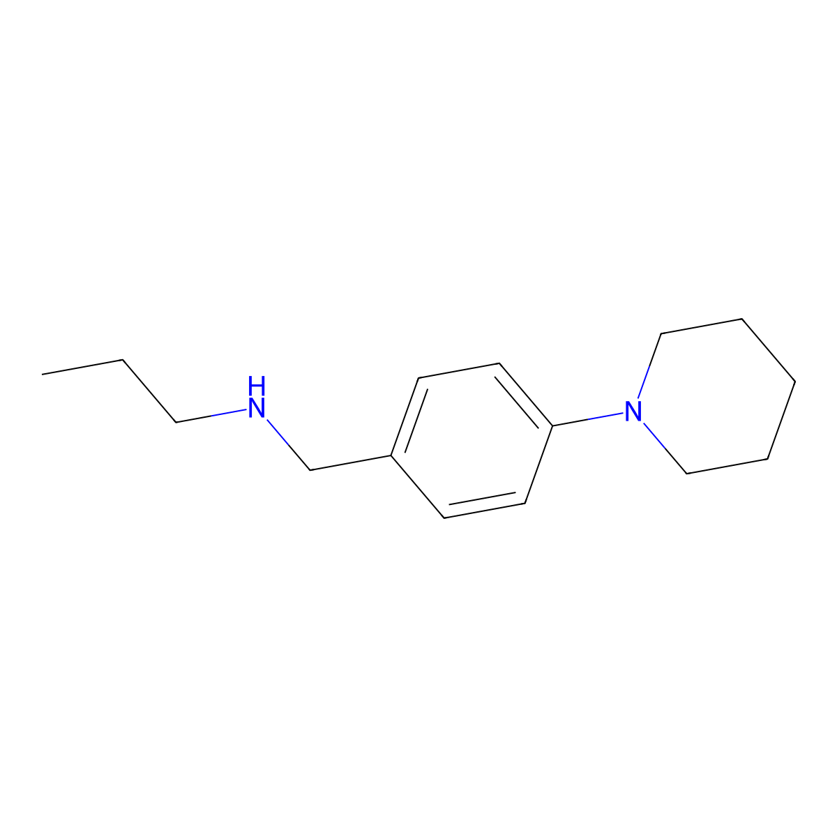 N-(4-Piperidin-1-ylbenzyl)-N-Propylamine molecular structure, CAS 852180-56-4
