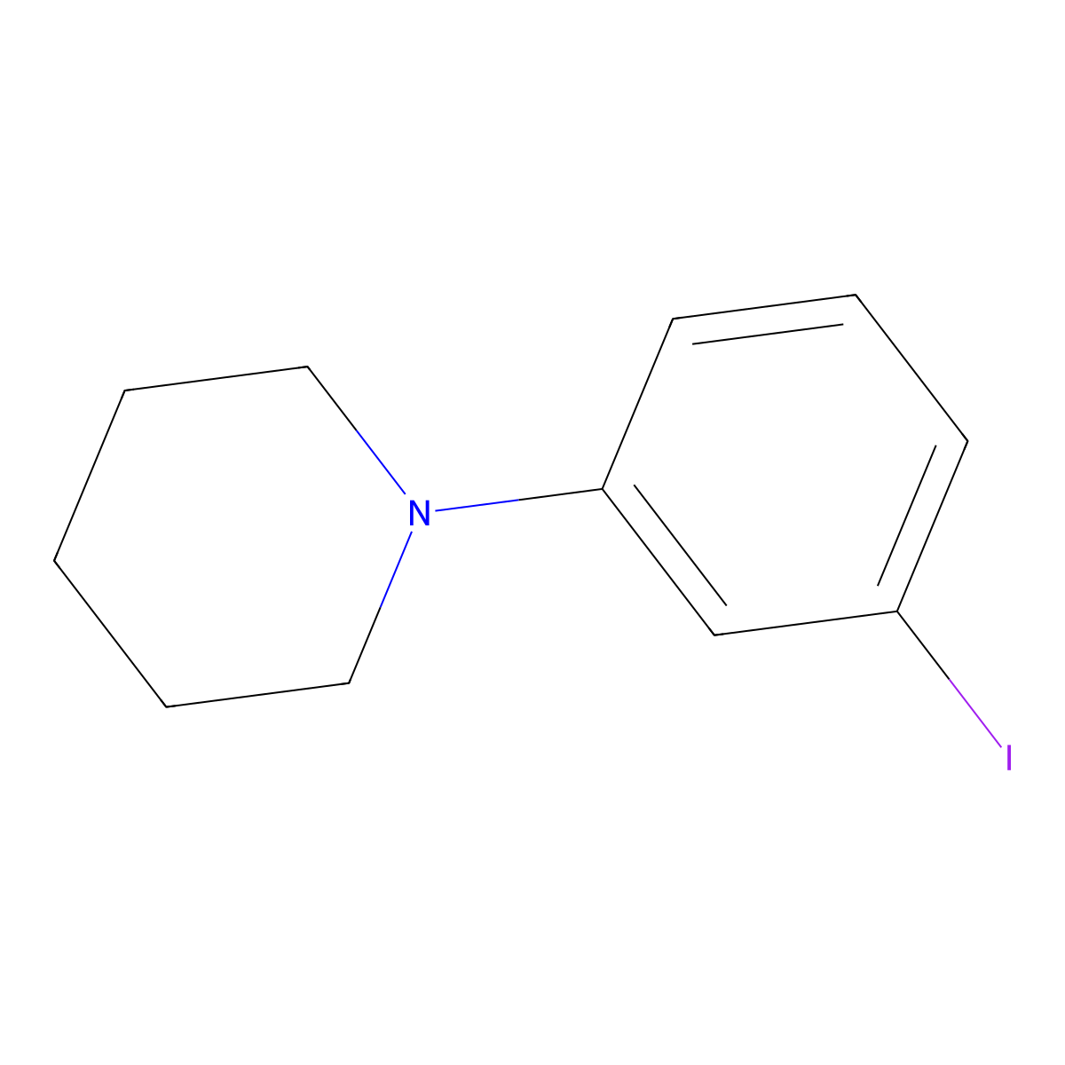 1-(3-Iodophenyl)piperidine molecular structure, CAS 852180-59-7
