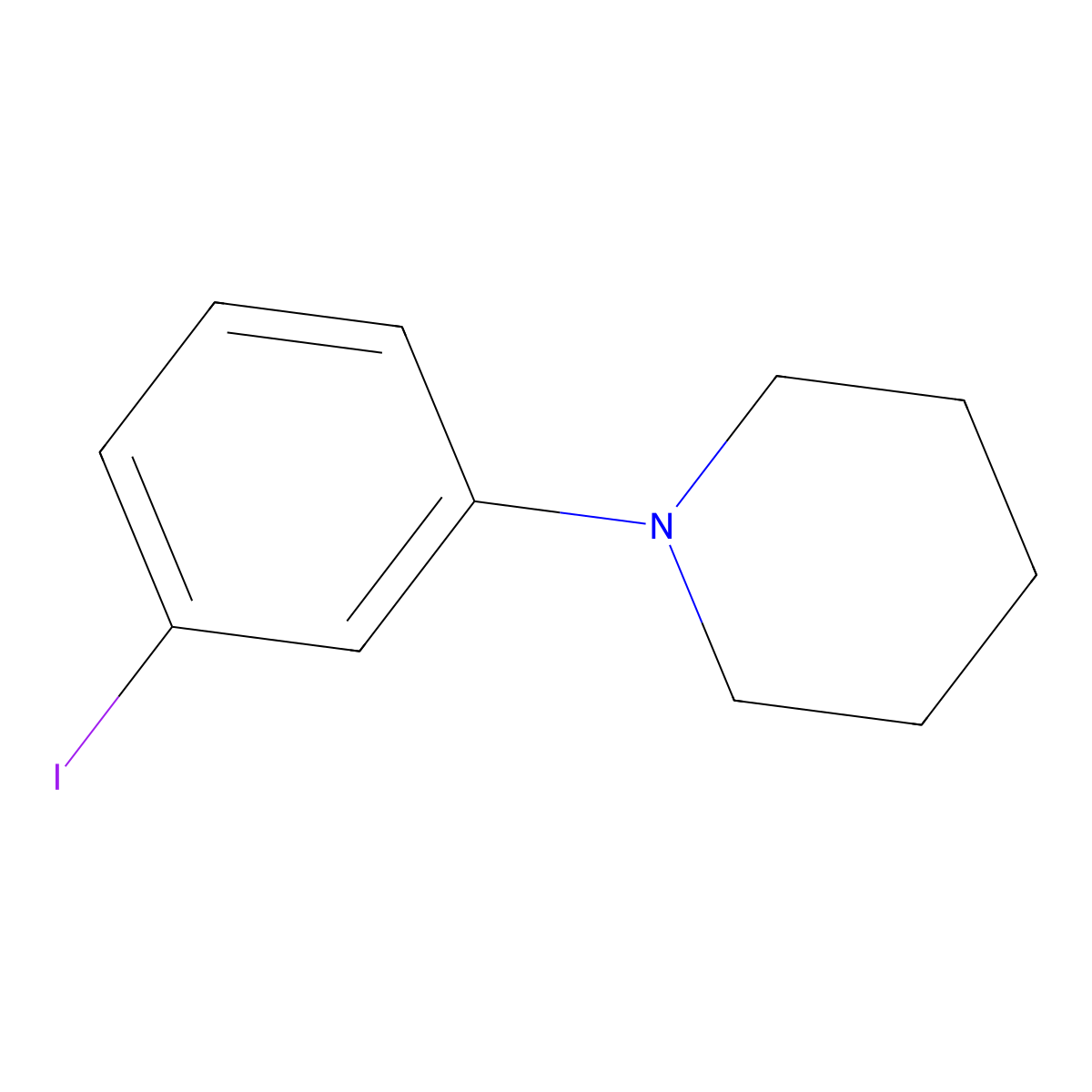 1-(3-Iodophenyl)piperidine molecular structure, CAS 852180-59-7