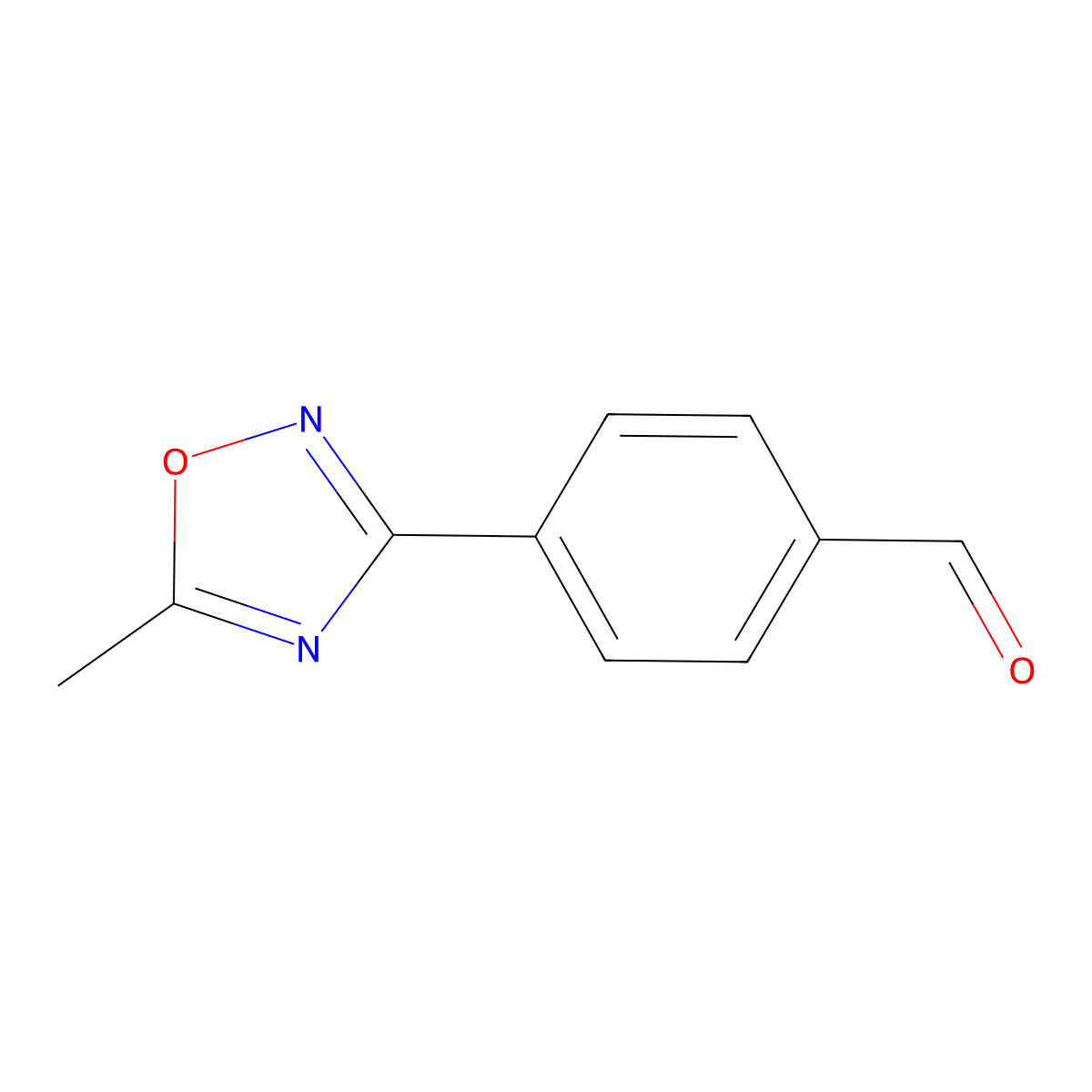 4-(5-Methyl-1,2,4-oxadiazol-3-yl)benzaldehyde molecular structure, CAS 852180-60-0
