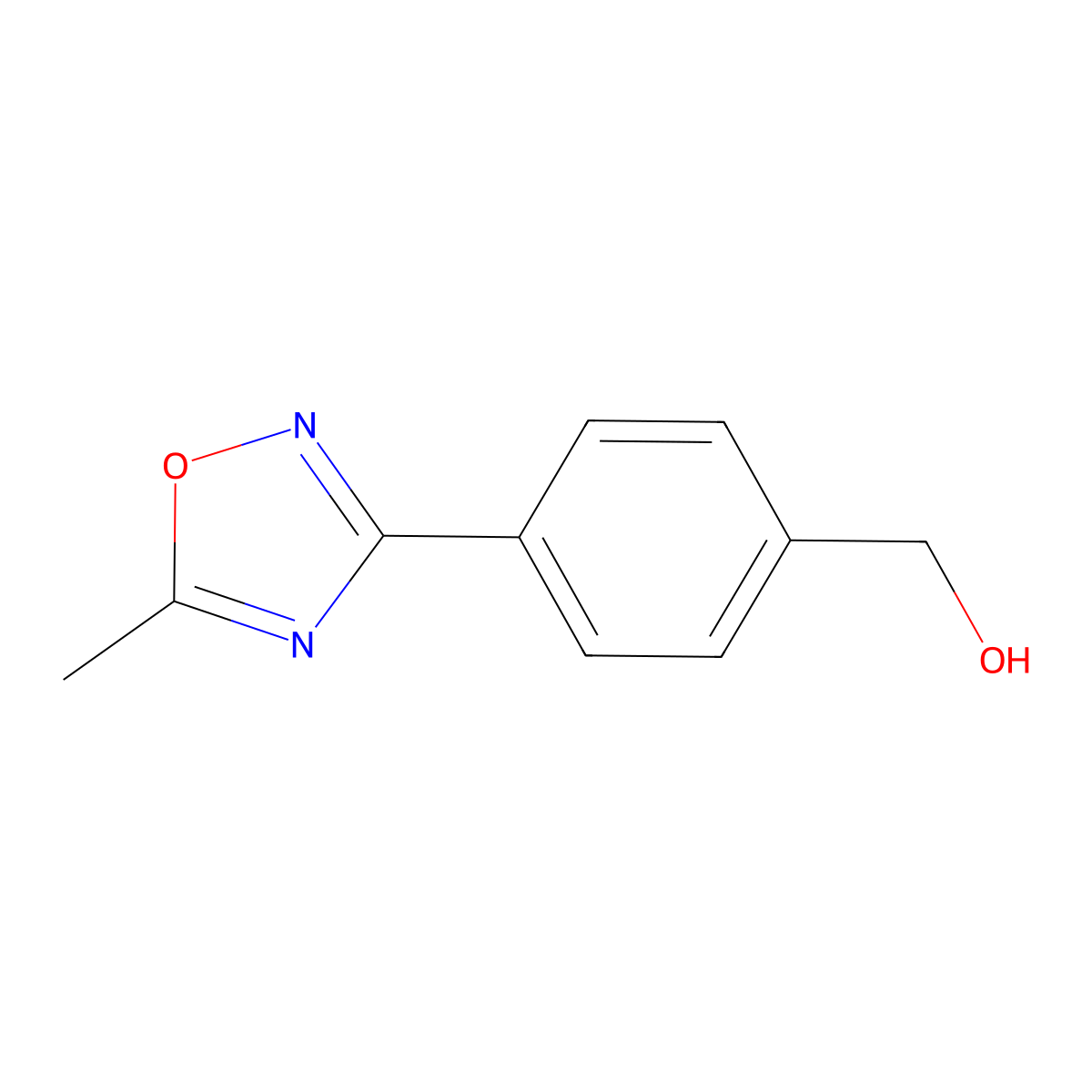 [4-(5-Methyl-1,2,4-oxadiazol-3-yl)phenyl]methanol molecular structure, CAS 852180-61-1