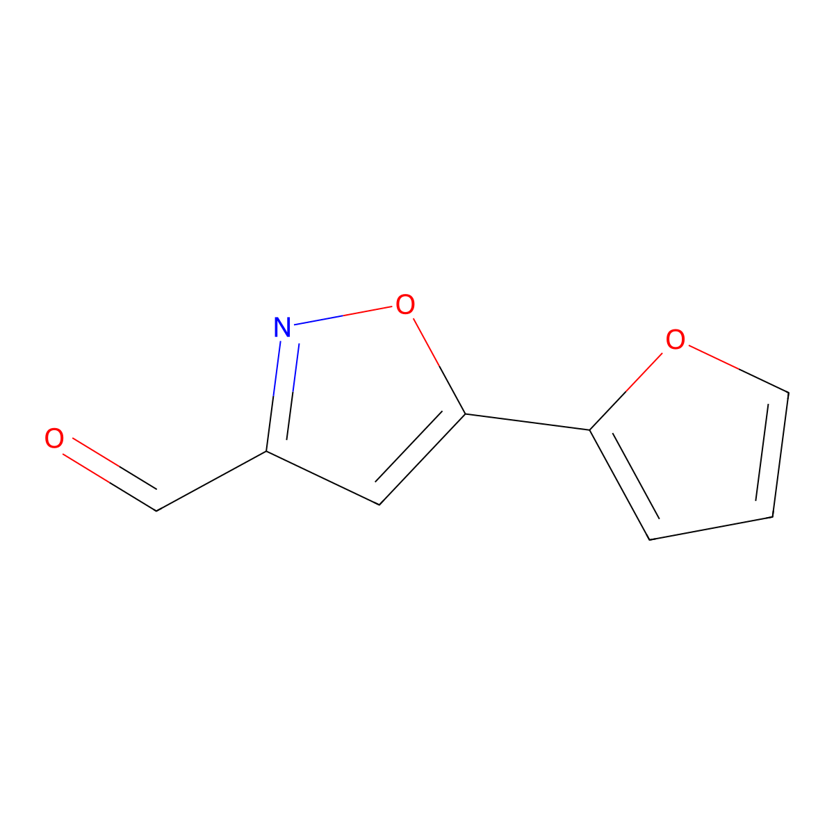 5-(2-Furyl)isoxazole-3-carbaldehyde molecular structure, CAS 852180-62-2