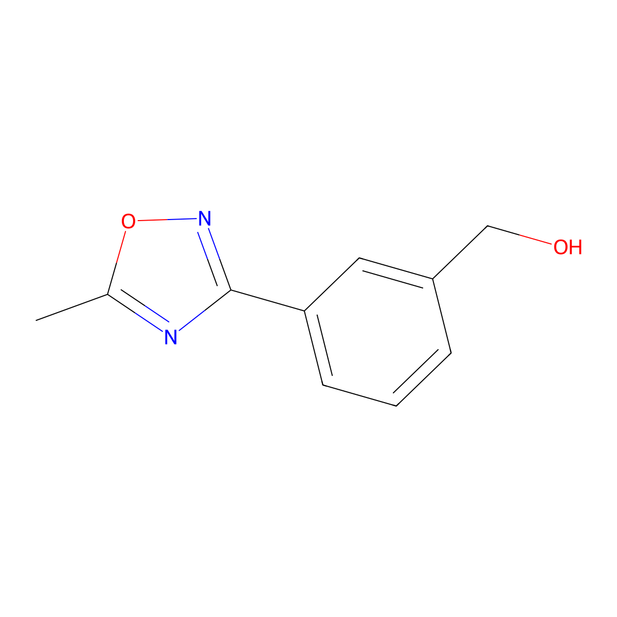 [3-(5-Methyl-1,2,4-oxadiazol-3-yl)phenyl]methanol molecular structure, CAS 852180-70-2