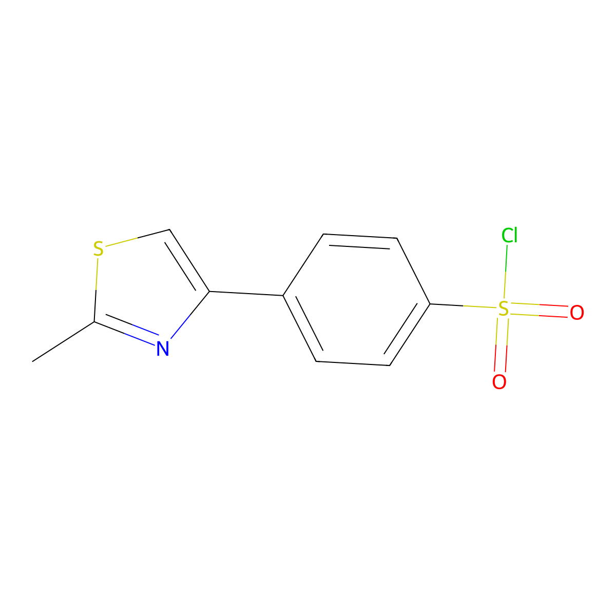 4-(2-Methyl-thiazol-4-yl)-benzenesulfonyl chloride molecular structure, CAS 852180-73-5