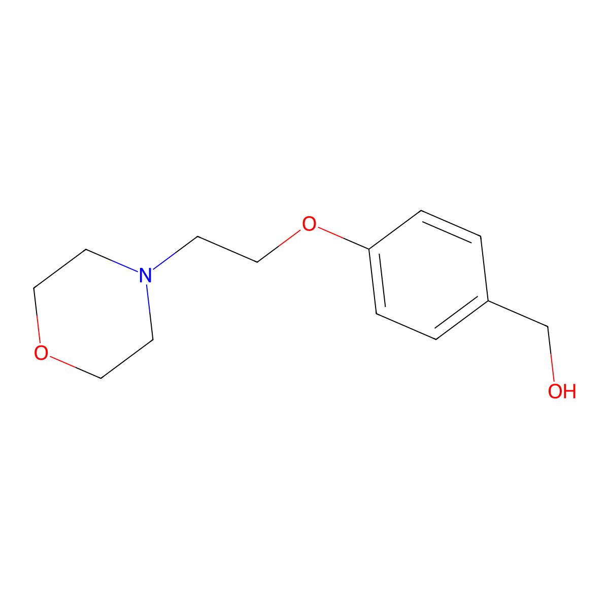 [4-(2-Morpholin-4-ylethoxy)phenyl]methanol molecular structure, CAS 852180-76-8