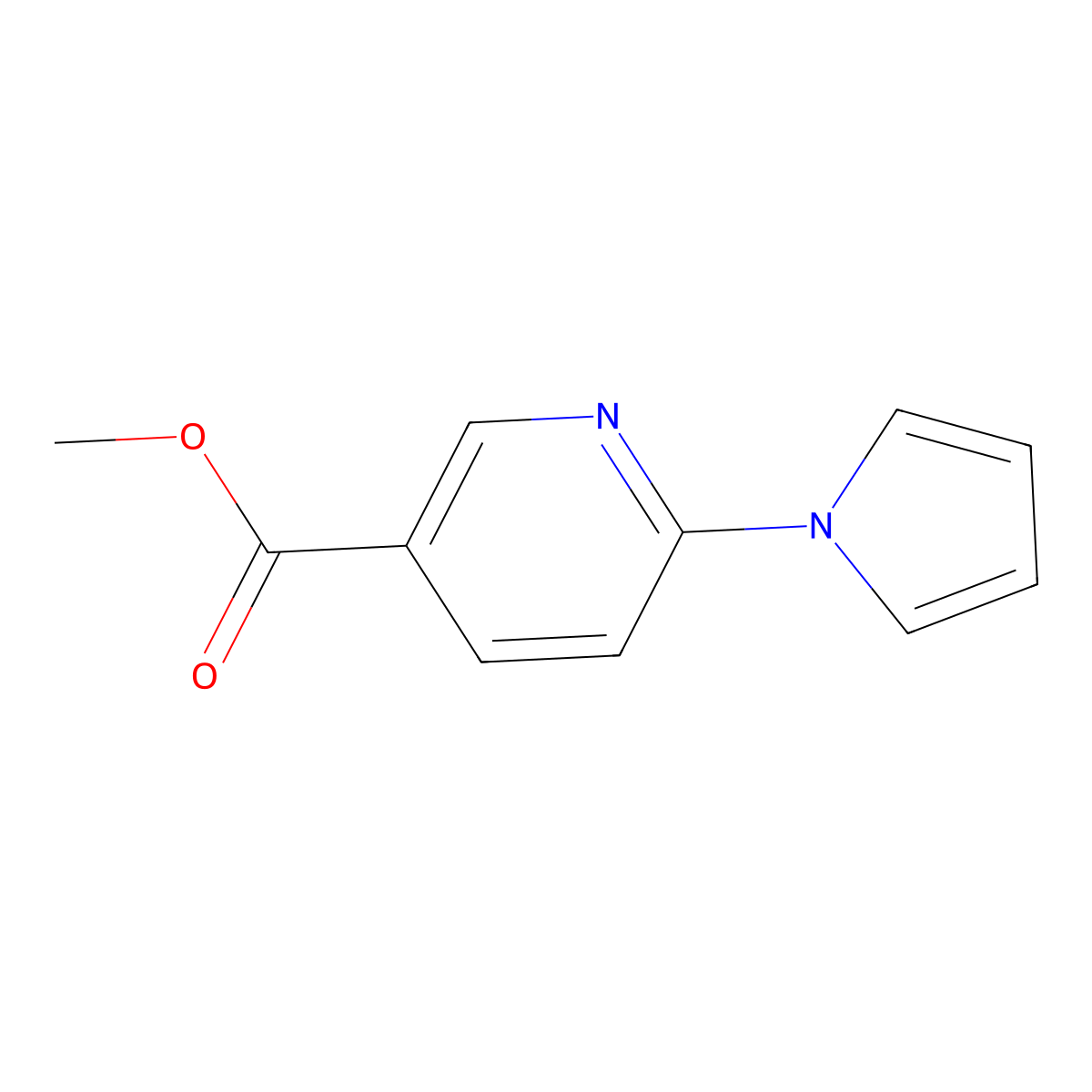 methyl 6-(1H-pyrrol-1-yl)nicotinate molecular structure, CAS 852180-80-4