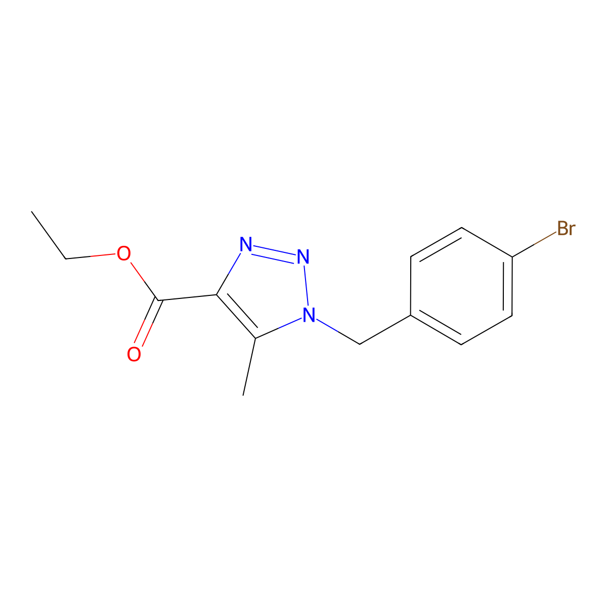 ethyl 1-(4-bromobenzyl)-5-methyl-1H-1,2,3-triazole-4-carboxylate molecular structure, CAS 852180-99-5